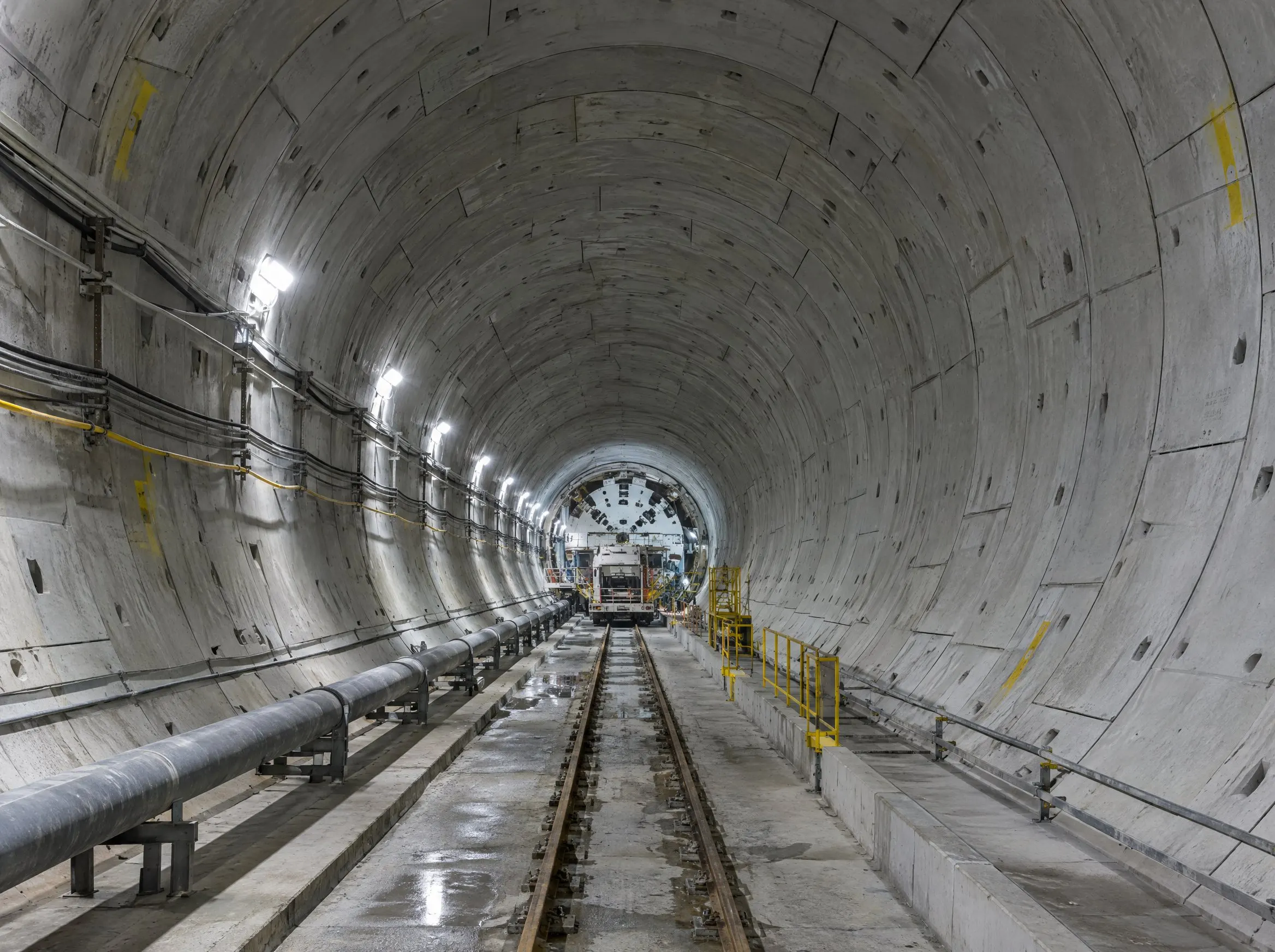 Post-tensioned concrete tunnels