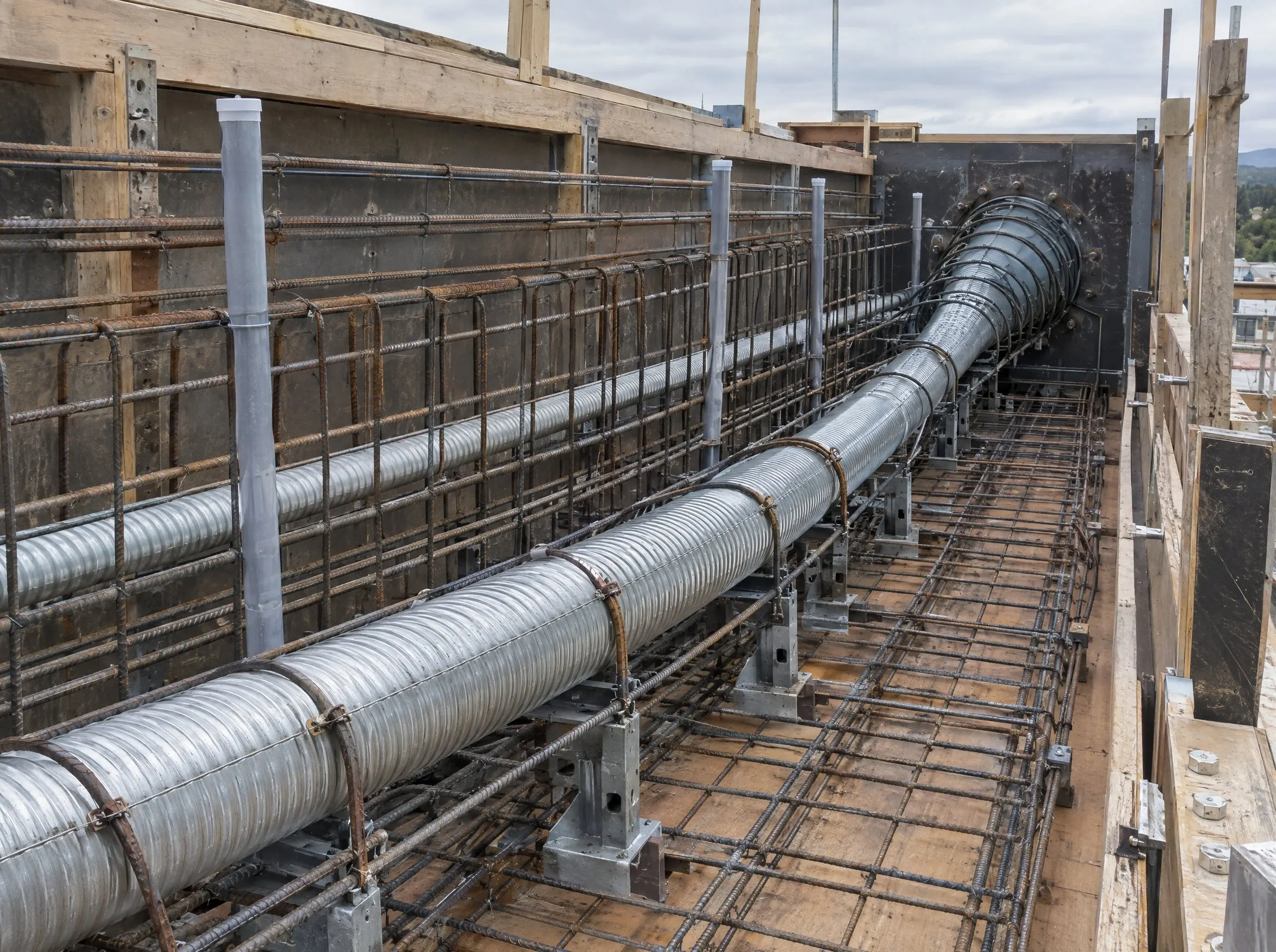 Duct & anchorage installation